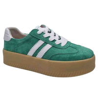 Zanni & Co Womens Drilleys Womens Green Platform Trainer - Seventy Eight