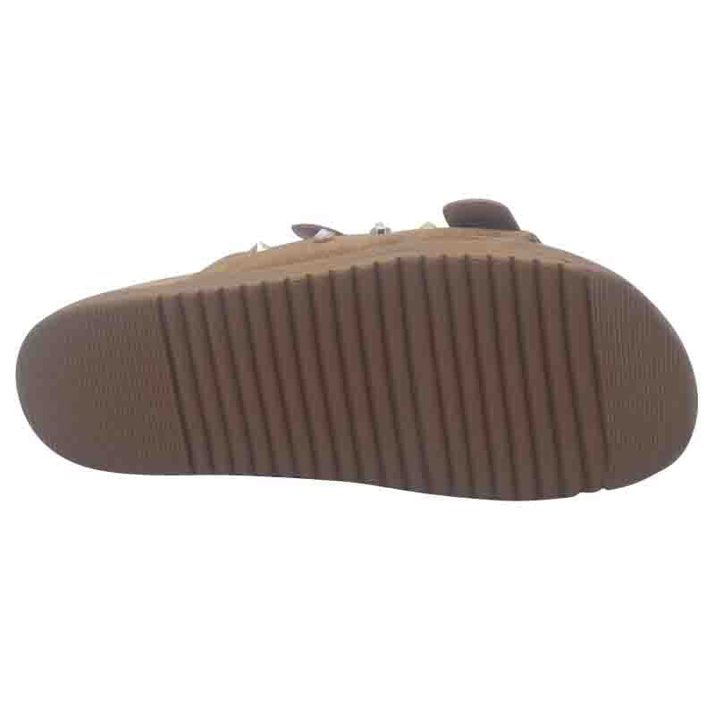 Zanni & Co Womens Drilleys Womens Tan Double Strap Fashion Sandal - Ninety Seven