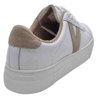 Zanni & Co Womens Drilleys Womens White Chunky Trainer - Fifty
