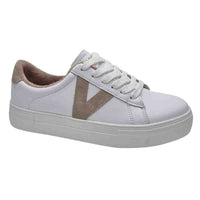 Zanni & Co Womens Drilleys Womens White Chunky Trainer - Fifty