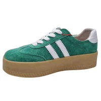 Zanni & Co Womens GREEN / 3UK Drilleys Womens Green Platform Trainer - Seventy Eight