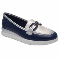 Zanni & Co Womens NAVY / 3UK Zanni & Co Womens Navy Patent Low Wedge Shoe - Sakori Kasol One