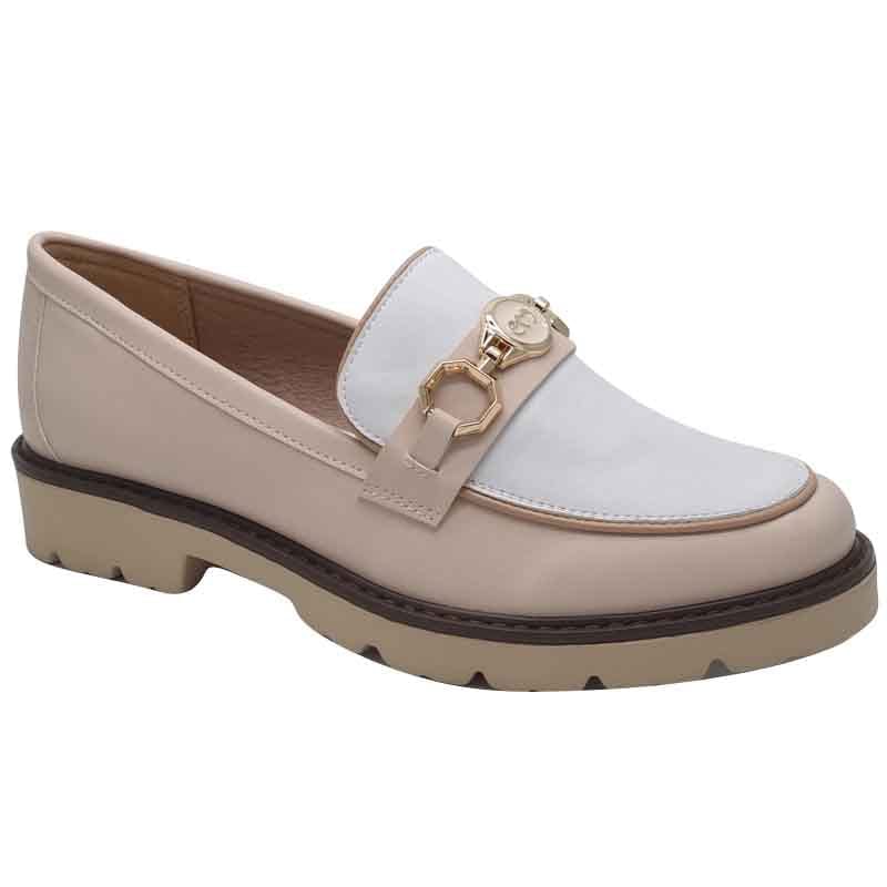 Zanni & Co Womens NUDE / 3UK Zanni & Co Womens Nude Slip On Low Heel Loafer - Saphin