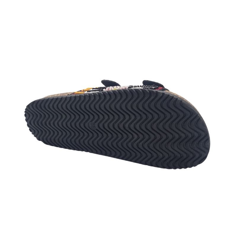 Zanni & Co Womens OMG Multi Coloured Black Mule Sandal By Zanni & Co - Yinas