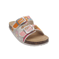 Zanni & Co Womens OMG Multi Coloured White Mule Sandal By Zanni & Co - Yinas
