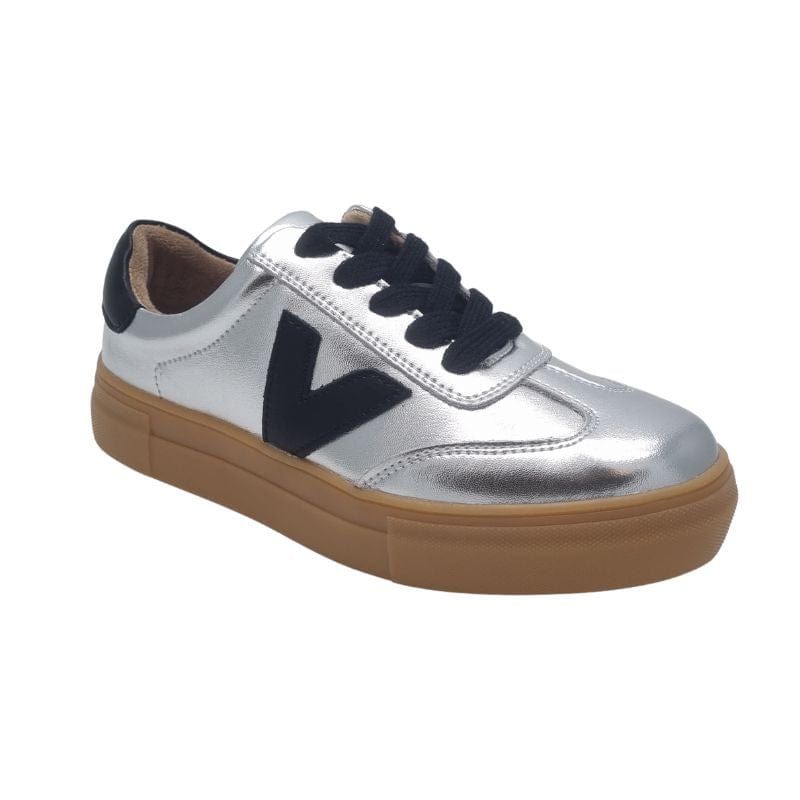 Zanni & Co Womens SILVER / 3UK Drilleys Silver V Design Trainer - Ninety