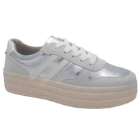 Zanni & Co Womens SILVER / 3UK Drilleys Womens Chunky Silver Outsole Fashion Trainer - Ninety Three