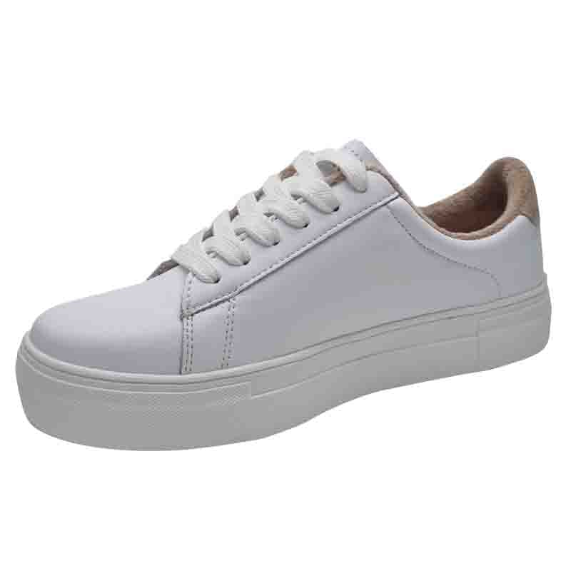 Zanni & Co Womens WHITE / 3UK Drilleys Womens White Chunky Trainer - Fifty