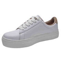 Zanni & Co Womens WHITE / 3UK Drilleys Womens White Chunky Trainer - Fifty