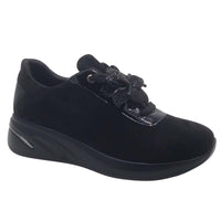 Zanni & Co Womens Zanni & Co Black Suede Lace Up Fashion Trainer - Tianchang One