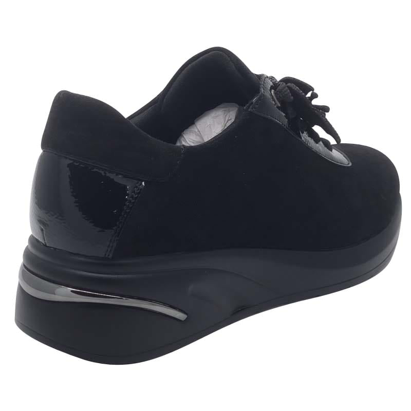 Zanni & Co Womens Zanni & Co Black Suede Lace Up Fashion Trainer - Tianchang One