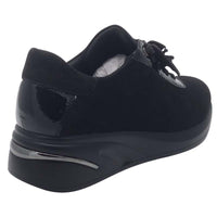 Zanni & Co Womens Zanni & Co Black Suede Lace Up Fashion Trainer - Tianchang One