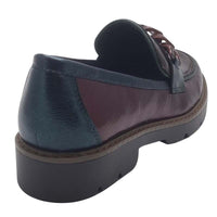 Zanni & Co Womens Zanni & Co Burgundy Slip On Low Heel Loafer - Daqia One