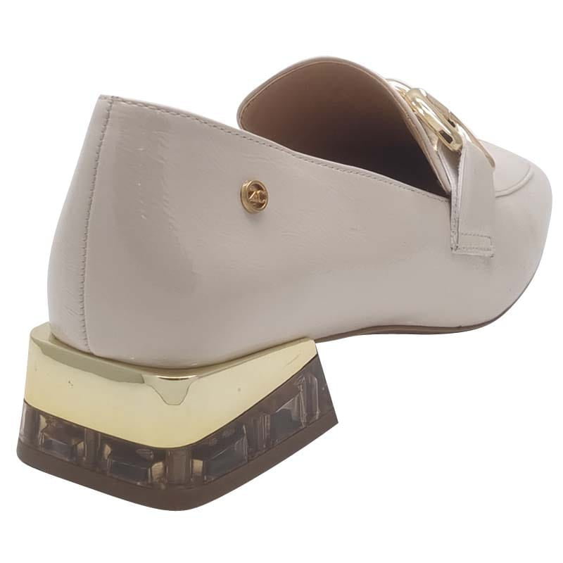 Zanni & Co Womens Zanni & Co Cream Dressy Slip On Block Heel Loafer - Zuluk