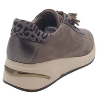 Zanni & Co Womens Zanni & Co Grey Suede Lace Up Fashion Trainer - Tianchang One