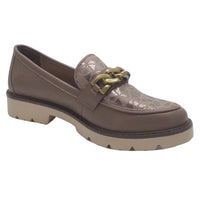 Zanni & Co Womens Zanni & Co Taupe Slip On Low Heel Loafer - Daqia One