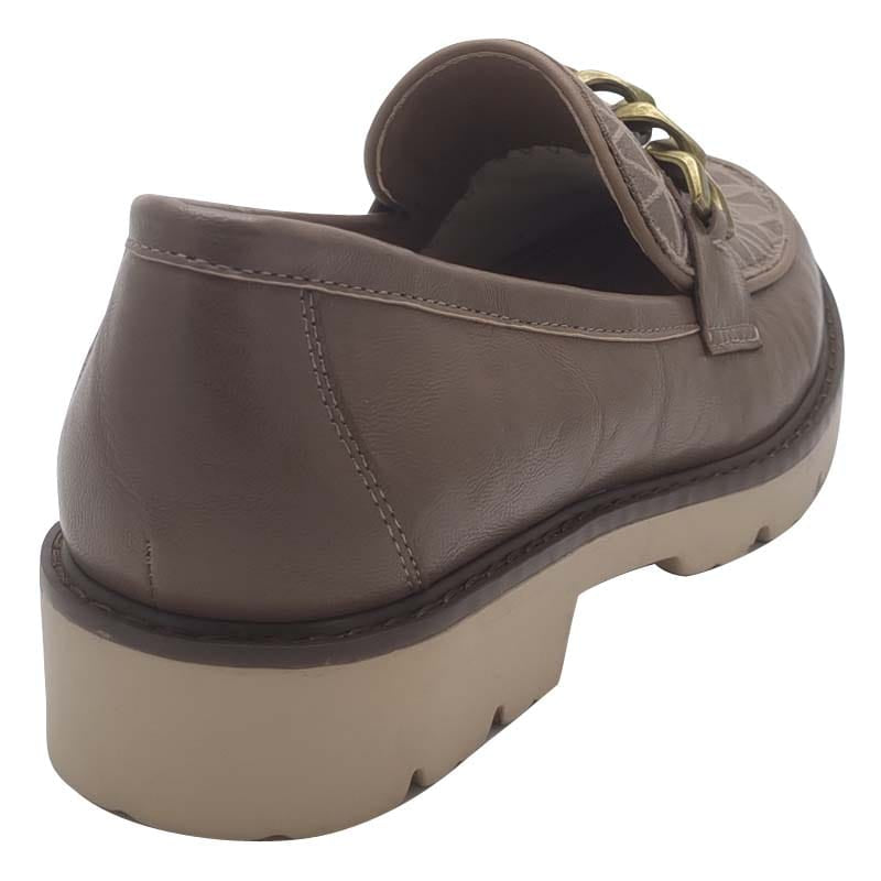Zanni & Co Womens Zanni & Co Taupe Slip On Low Heel Loafer - Daqia One