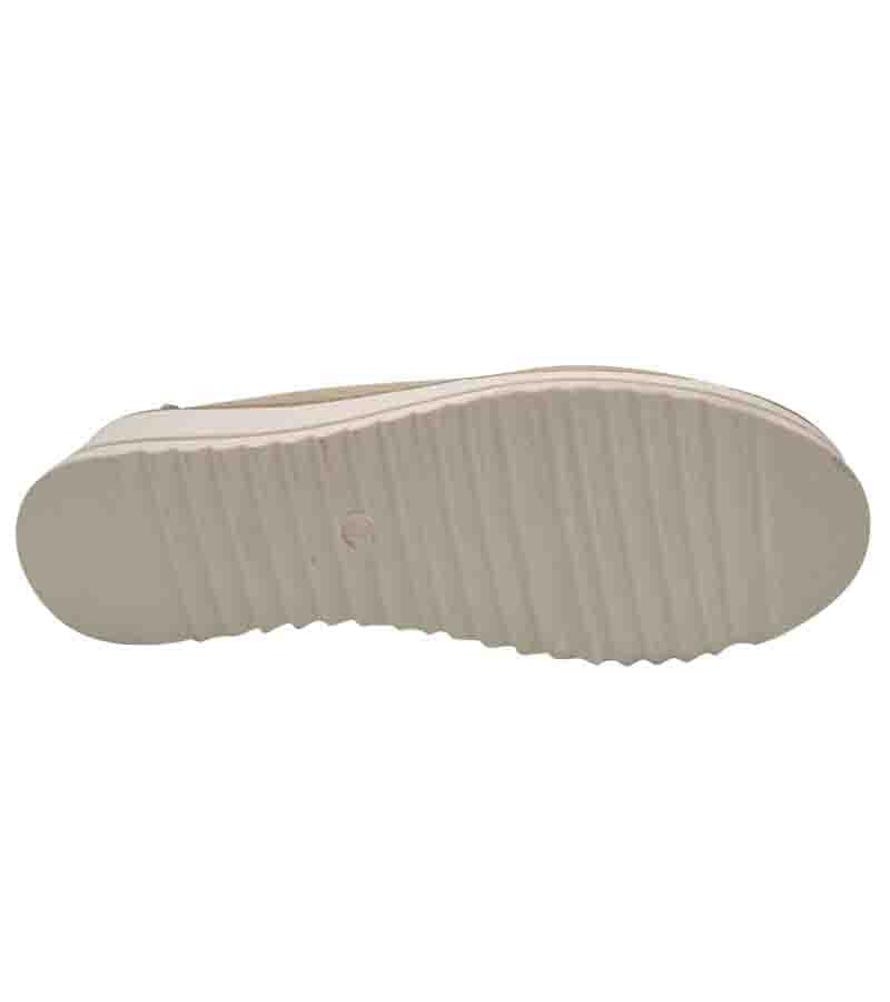 Zanni & Co Womens Zanni & Co Womens Beige Loafer Gold Detail Slip On Shoe - Pakundia