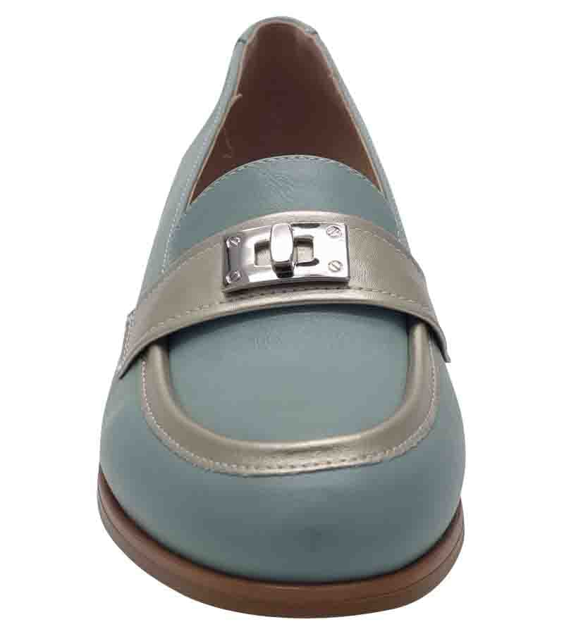Zanni & Co Womens Zanni & Co Womens Blue Slip In Loafer With Silver Details - Benthuy One
