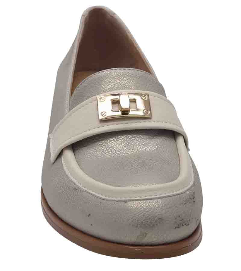 Zanni & Co Womens Zanni & Co Womens Green Slip In Loafer With Silver Details - Benthuy One