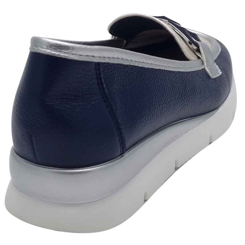 Zanni & Co Womens Zanni & Co Womens Navy Patent Low Wedge Shoe - Sakori Kasol One