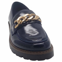 Zanni & Co Womens Zanni & Co Womens Navy Slip-On Loafer - Daqia One