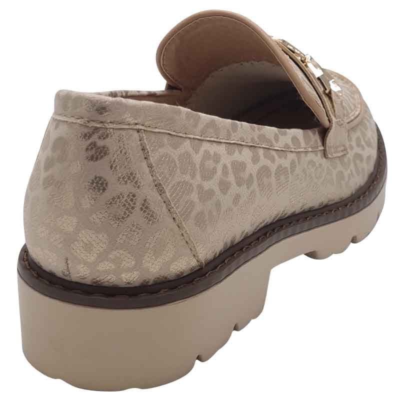 Zanni & Co Womens Zanni & Co Womens Nude Animal Print Loafer - Saphin