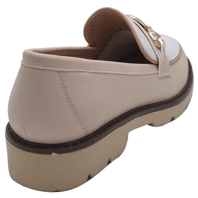 Zanni & Co Womens Zanni & Co Womens Nude Slip On Low Heel Loafer - Saphin