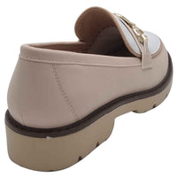 Zanni & Co Womens Zanni & Co Womens Nude Slip On Low Heel Loafer - Saphin