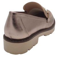 Zanni & Co Womens Zanni & Co Womens Rose Gold Loafer - Saphin
