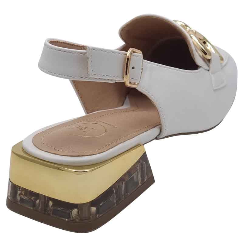 Zanni & Co Womens Zanni & Co Womens White Patent Low Heel Dressy Slingback Shoes - Diraz