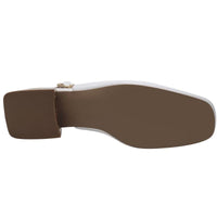 Zanni & Co Womens Zanni & Co Womens White Patent Low Heel Dressy Slingback Shoes - Diraz