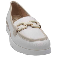 Zanni & Co Womens Zanni & Co Womens White Patent Low Wedge Shoe - Sakori Kasol One