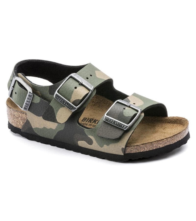 Birkenstock Kids 10UK / KHAKI Birkenstock Junior Boys Camo Comfort Sandal - Milano 1017378