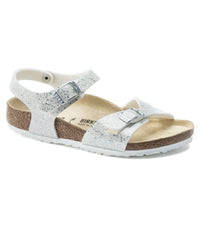 Birkenstock Kids 10UK / SILVER Birkenstock Junior Girl Sparkle Sandal - Rio 1022198