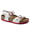 Birkenstock Kids 10UK / WHITE Birkenstock Junior Girls Polka Dot Sandal - Rio 1021698