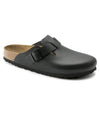Birkenstock Mens 7.5UK / BLACK Birkenstock Mens Leather Slip On Clog Shoe 60191