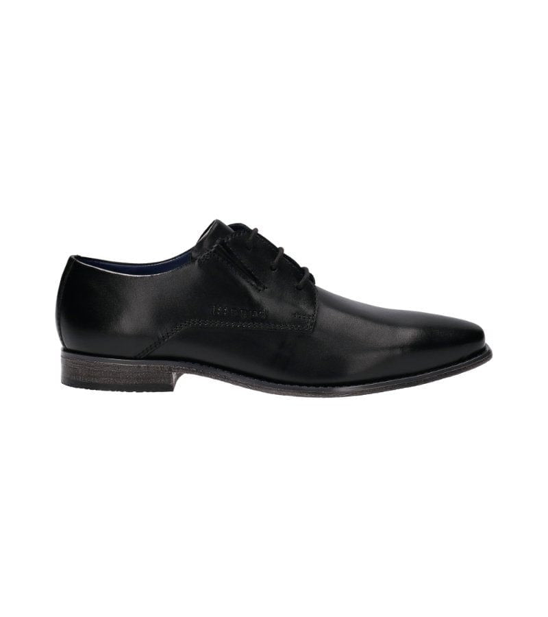 Bugatti Mens 7UK / BLACK Bugatti Mens Premium Leather Dress Shoe Armo Comfort 311-96007-1000