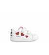 Geox Kids 4UK / WHITE Geox Infant Girl New Flick Leather Minnie Mouse Shoe B251HA