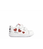 Geox Kids 4UK / WHITE Geox Infant Girl New Flick Leather Minnie Mouse Shoe B251HA