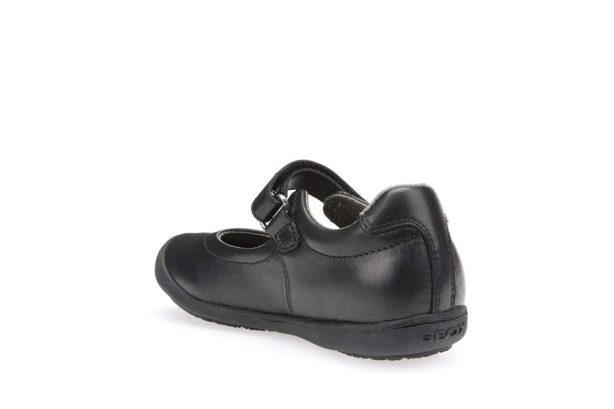 Geox Kids Geox Girls Black Leather School Shoes J643CA