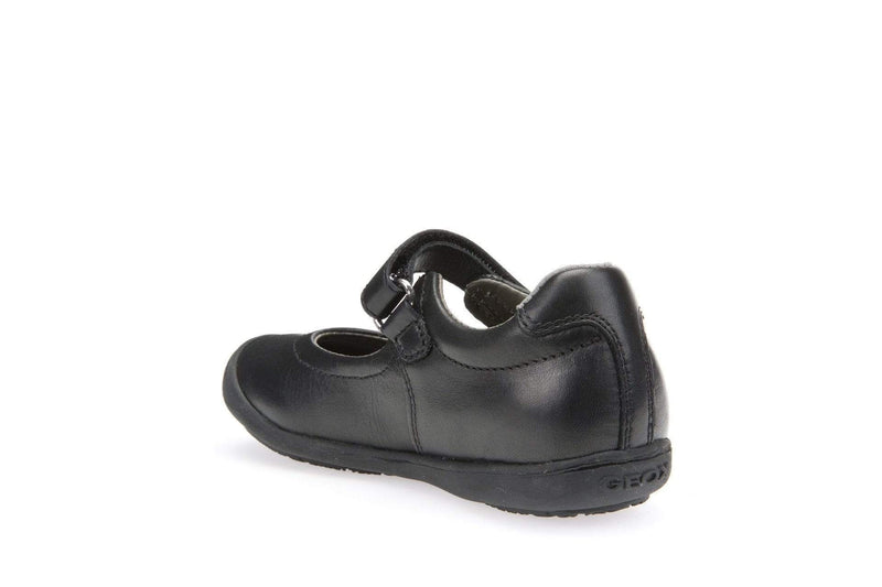 Geox Kids Geox Girls Black Leather School Shoes J643CA