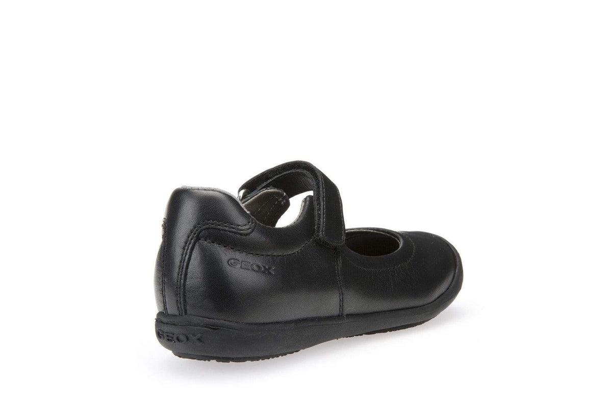 Geox Kids Geox Girls Black Leather School Shoes J643CA