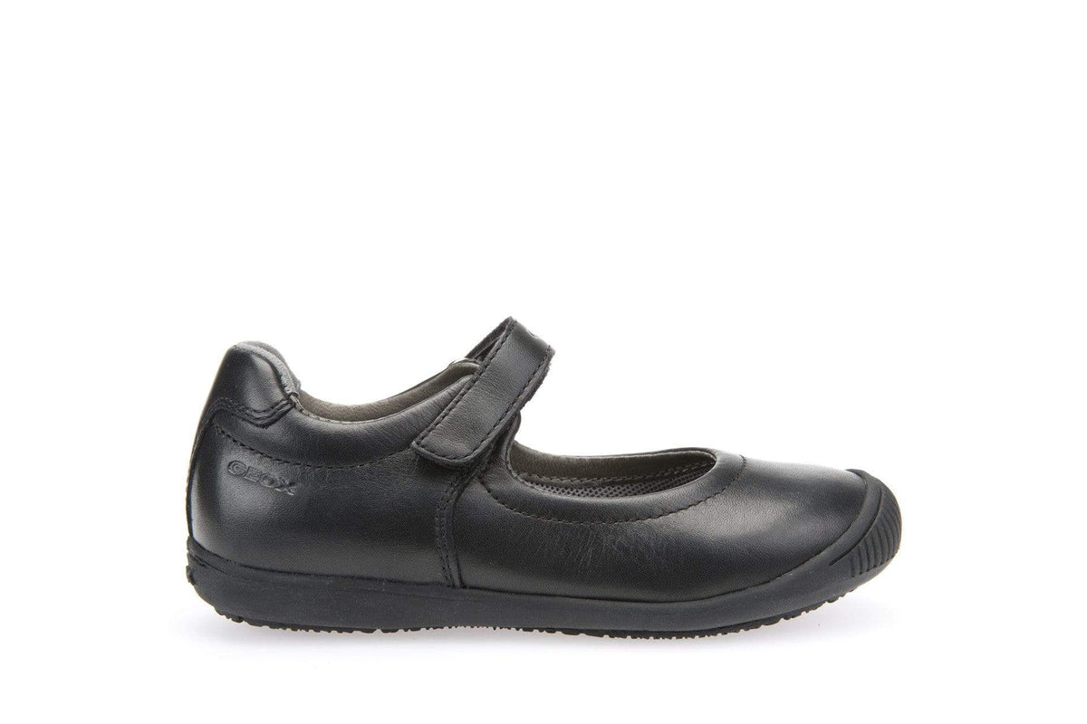 Geox Kids Geox Girls Black Leather School Shoes J643CA