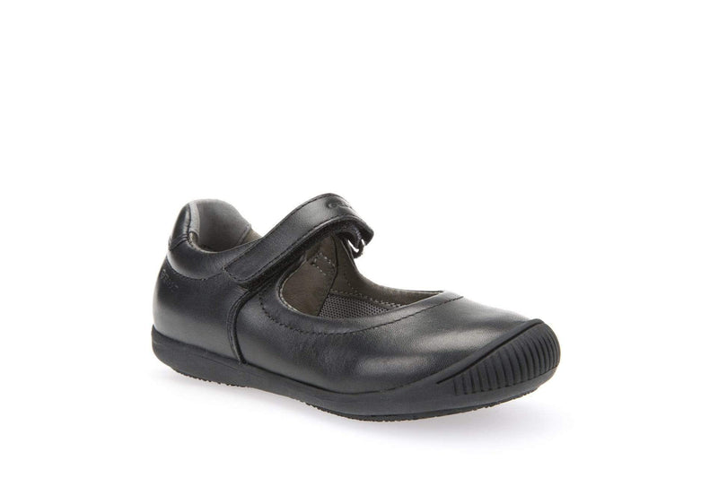 Geox Kids Geox Girls Black Leather School Shoes J643CA