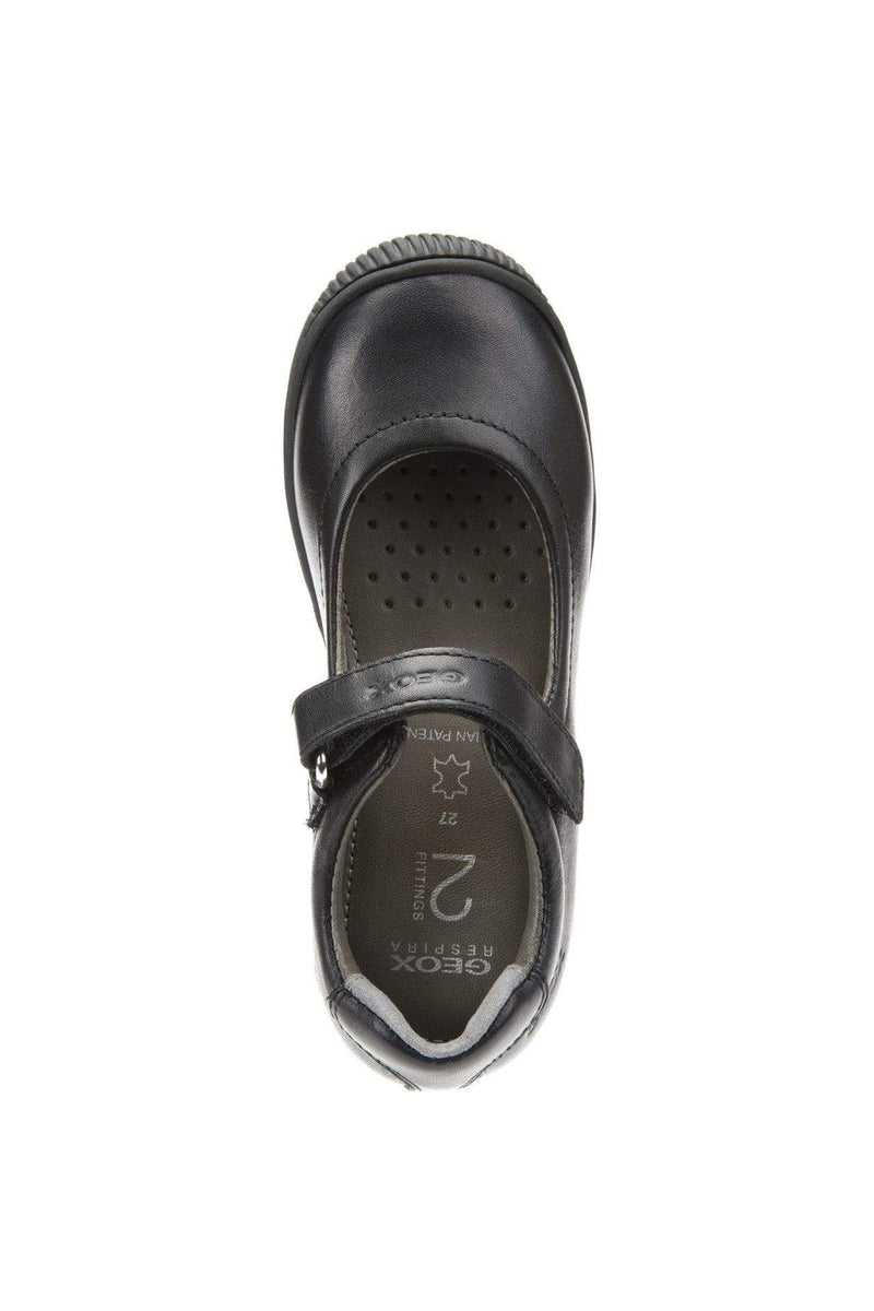 Geox Kids Geox Girls Black Leather School Shoes J643CA