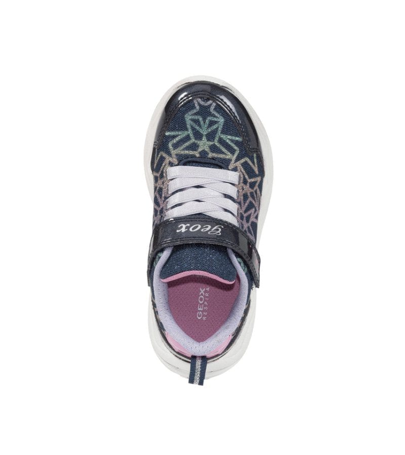 Geox Kids Geox Girls Navy Light Up Sparkle Runner Phyper J35GUA
