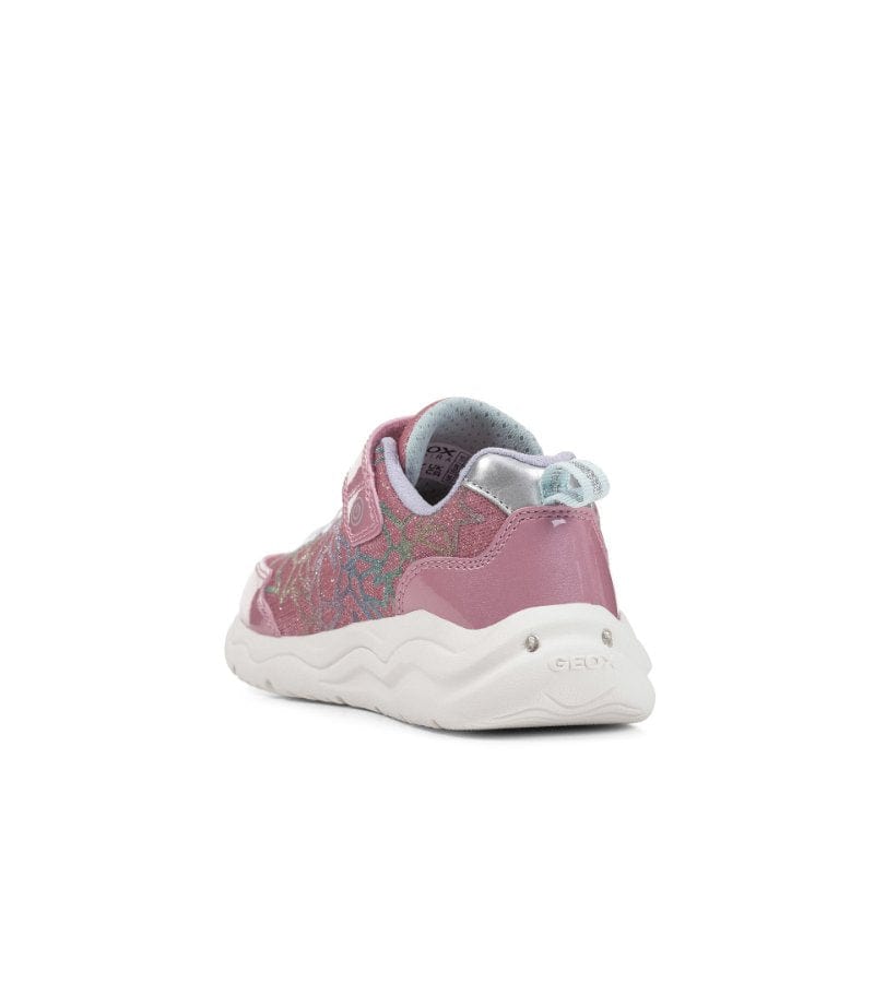 Geox Kids Geox Girls Pink Light Up Sparkle Runner Phyper J35GUA