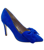 Kate Appleby Womens 3UK / BLUE Kate Appleby Womens Blue Suede Finish Bow Detail Court Shoe - Silsden