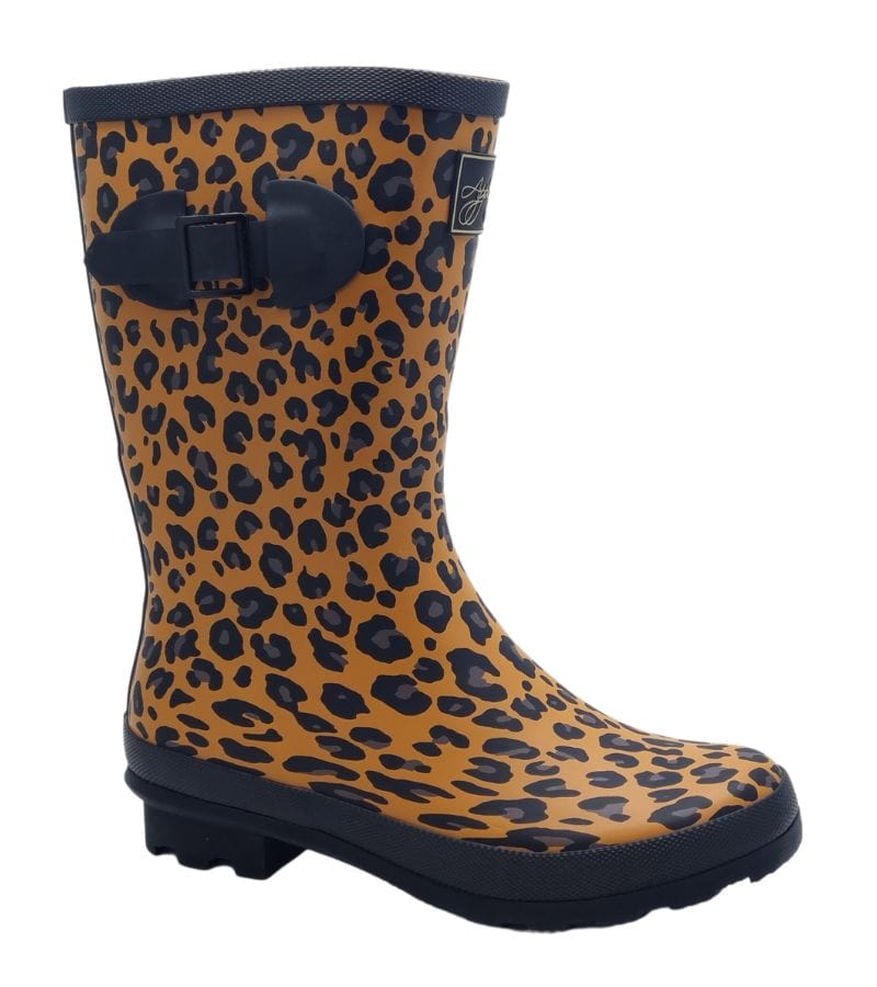Kate Appleby Womens 3UK / LEOPARD Kate Appleby Womens Mid Calf Leopard Print Wellie - Kingdom